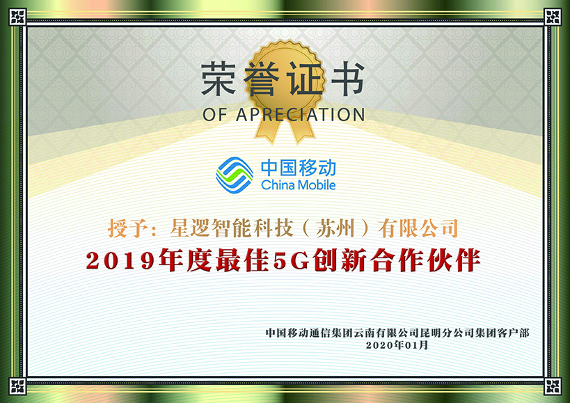 2019年度最佳5G创新合作伙伴