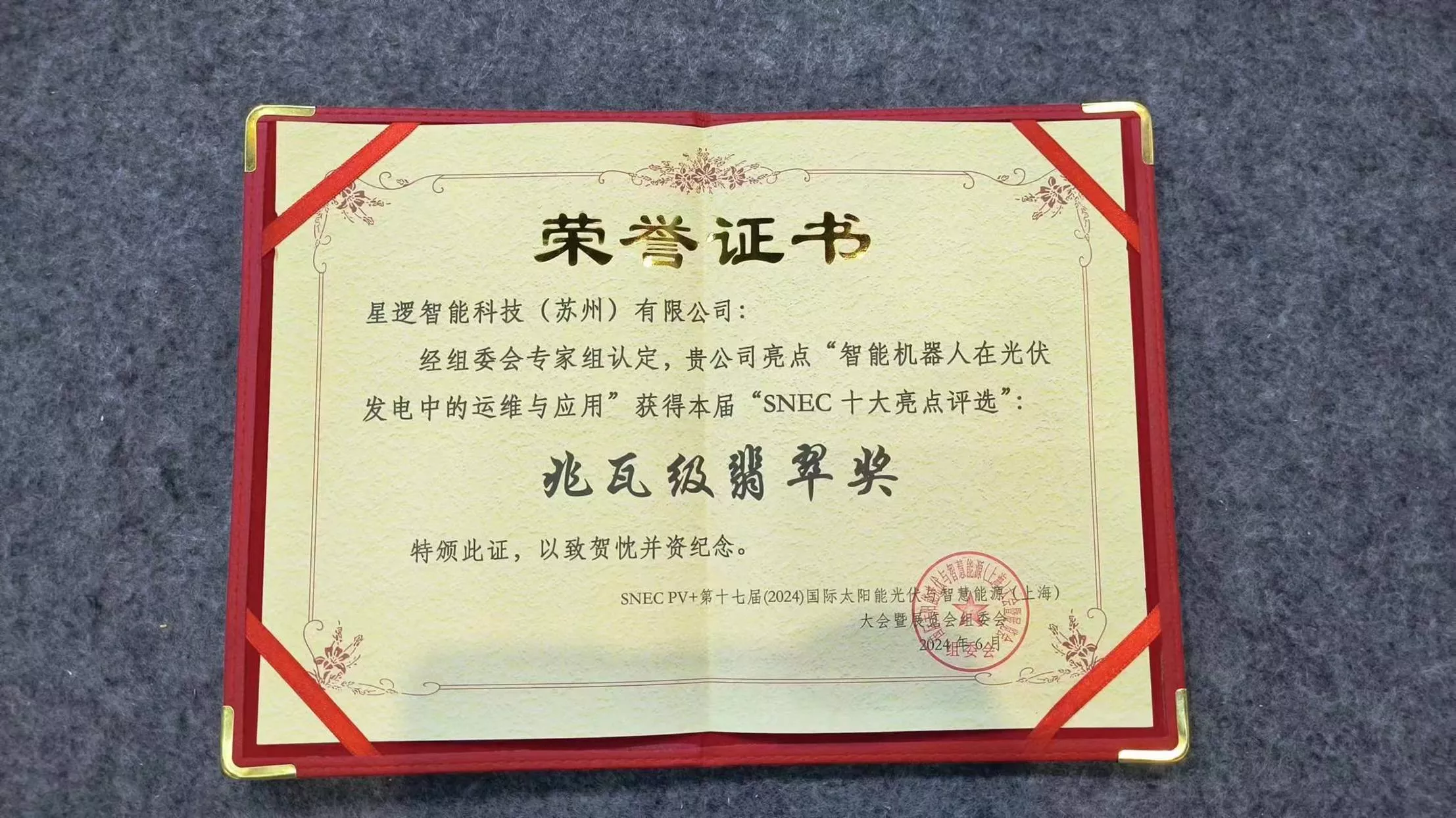 2024年SNEC兆瓦级翡翠奖